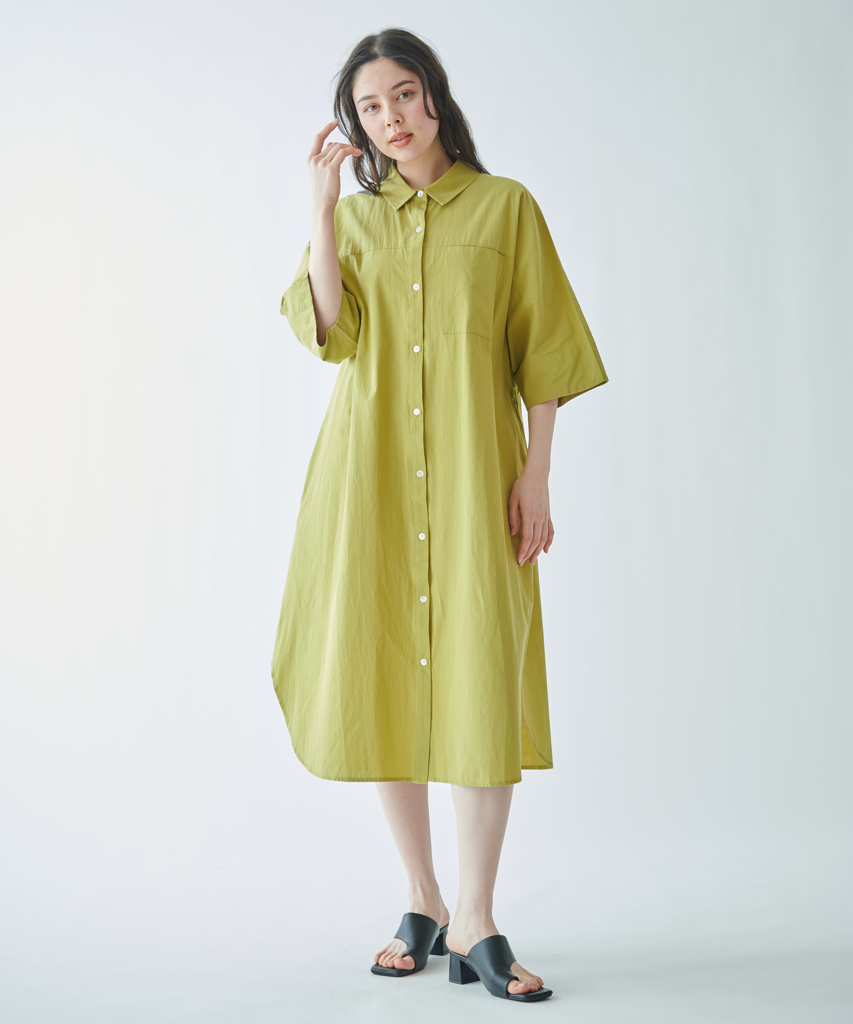 MISCH MASCH｜2025SS ダブルフリルシャツワンピース/MM527406