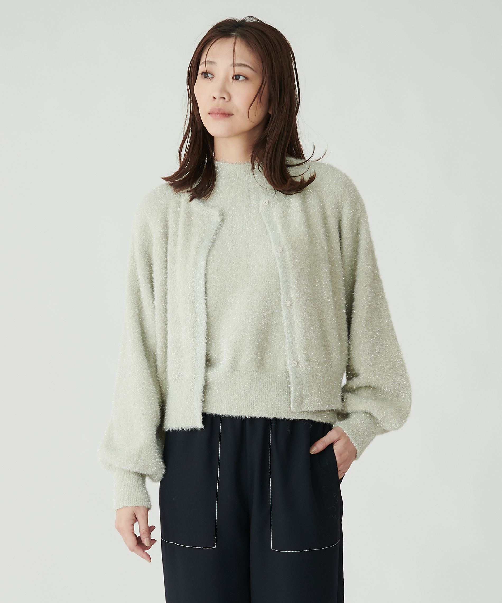 ラメニットカーディガン – FACE SANS FARD