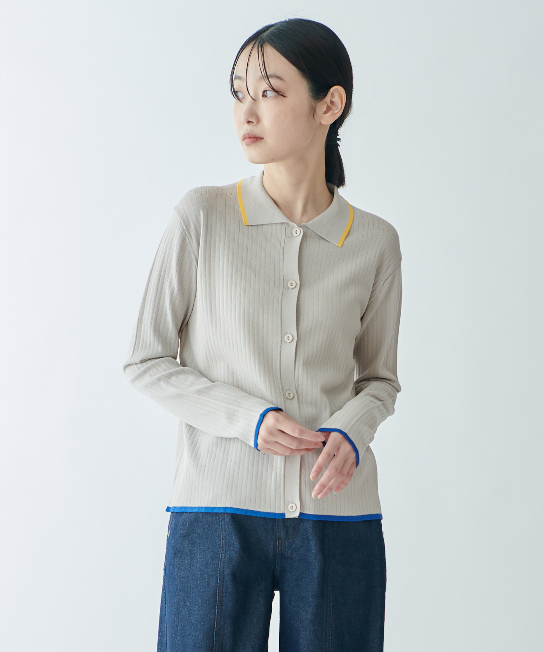 衿つきカーディガン – FACE SANS FARD