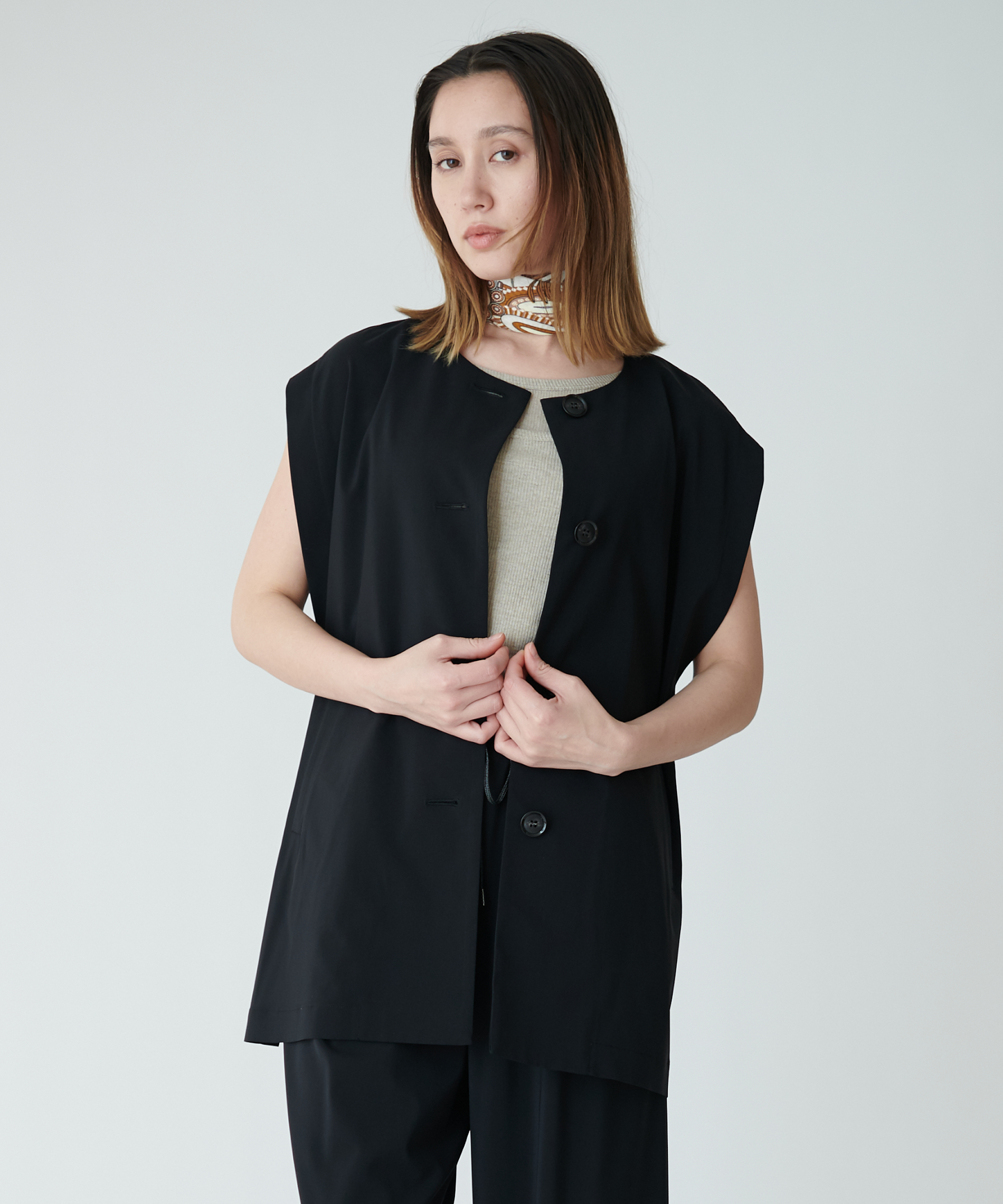 メランジボックスシルエットベスト – FACE SANS FARD メランジボックスシルエットベスト – FACE SANS FARD