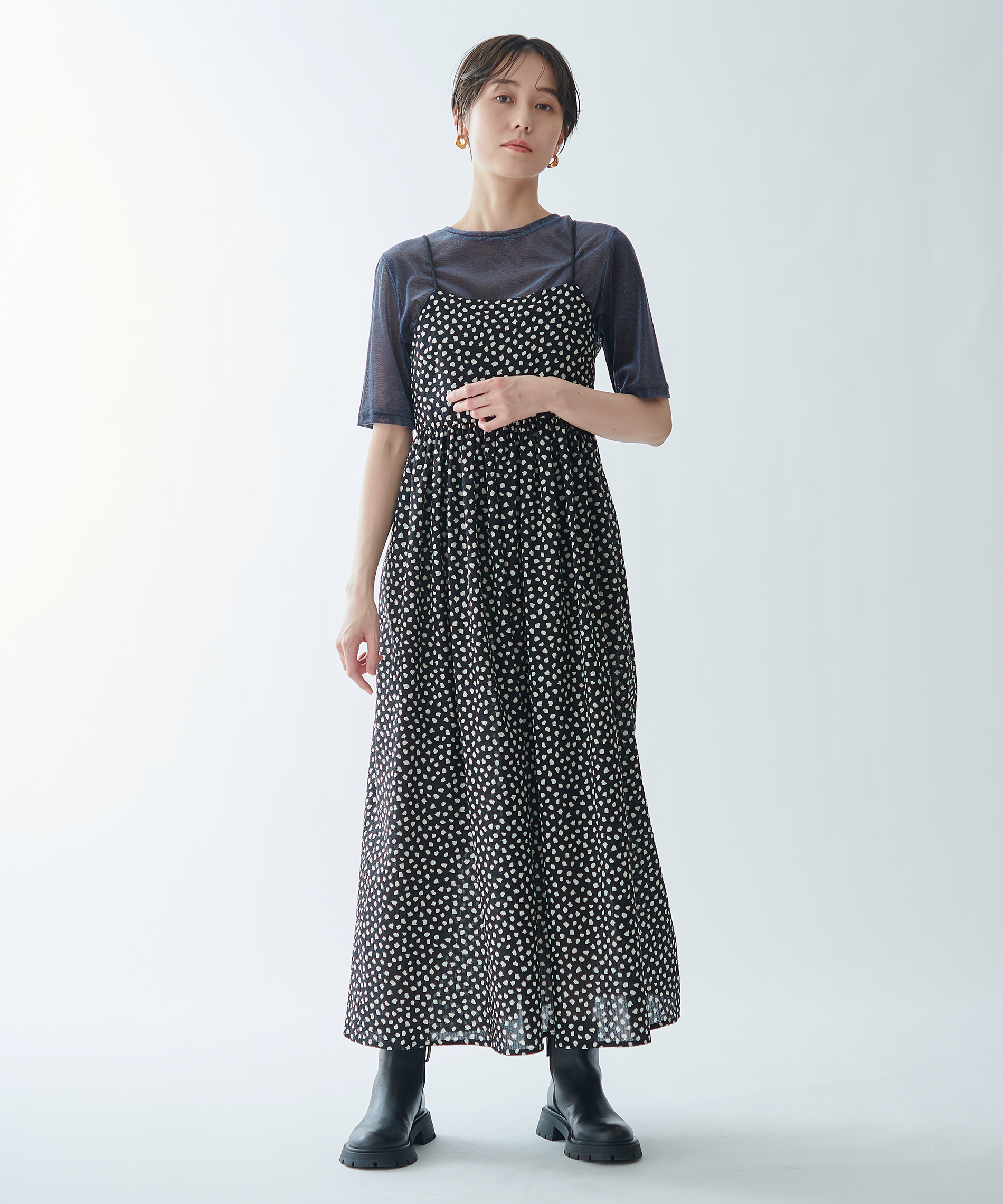 プリントキャミワンピース – FACE SANS FARD