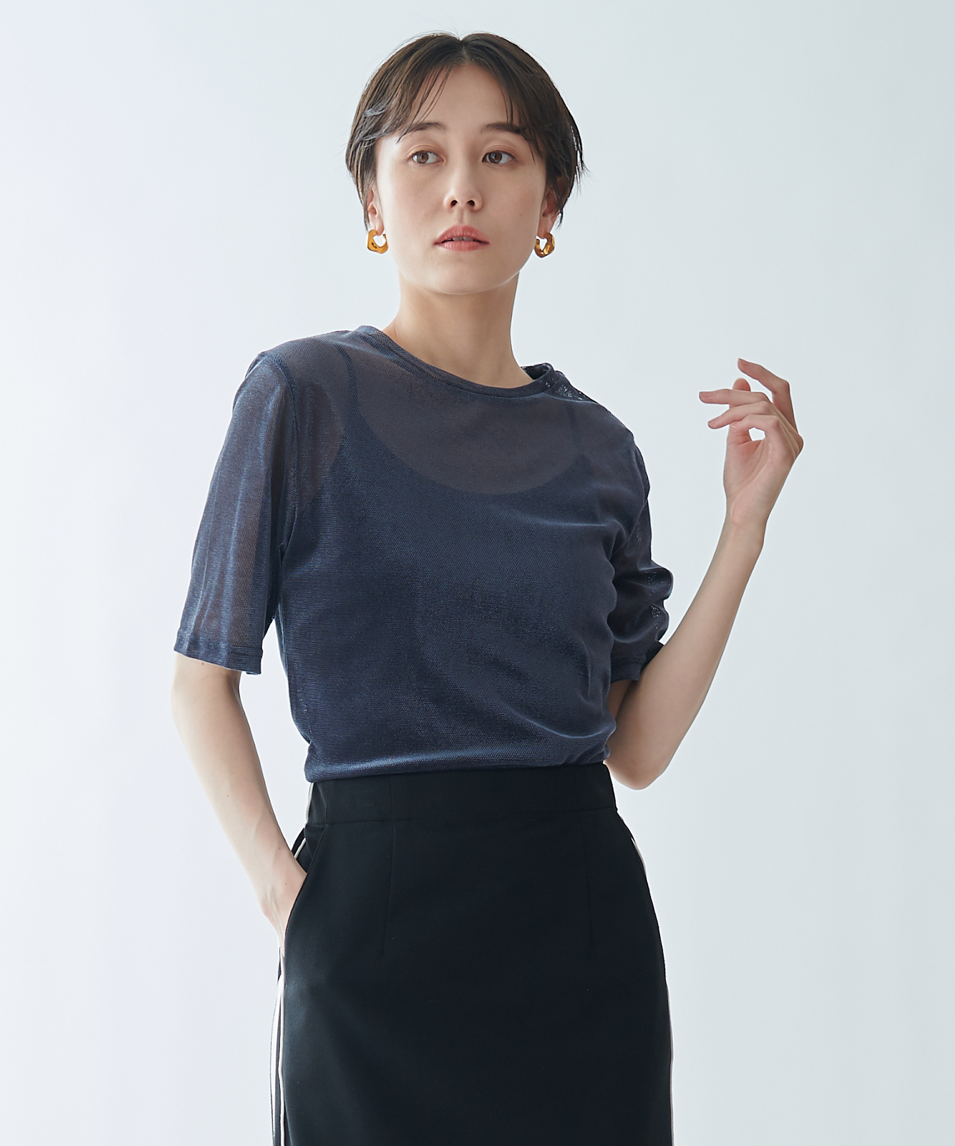 シンプルベロアTシャツ – FACE SANS FARD