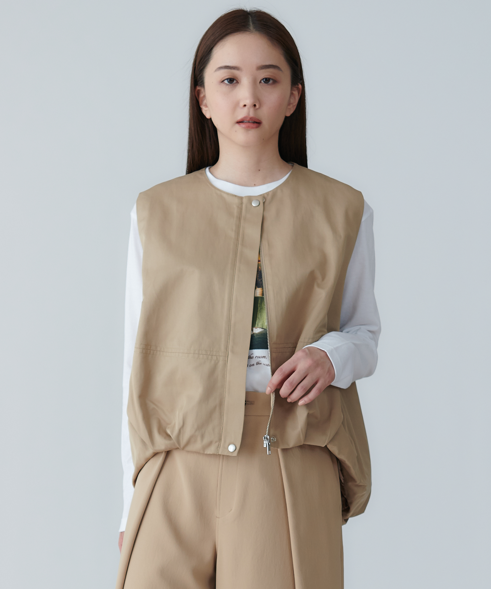 ツイルコクーンベスト – FACE SANS FARD ツイルコクーンベスト – FACE SANS FARD