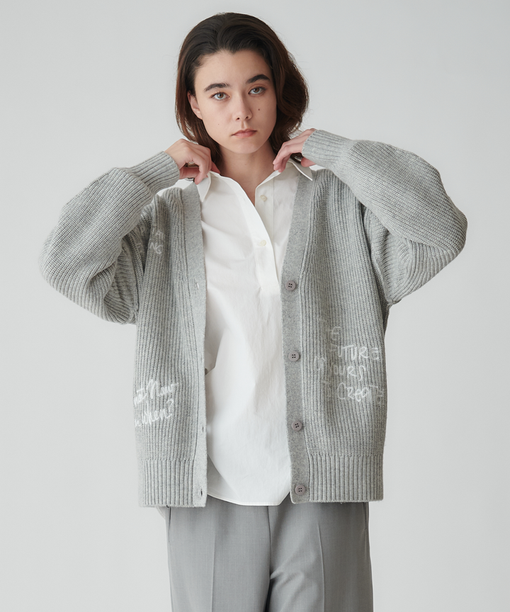 モデル H:172cm / 38 / グレー×オフホワイト