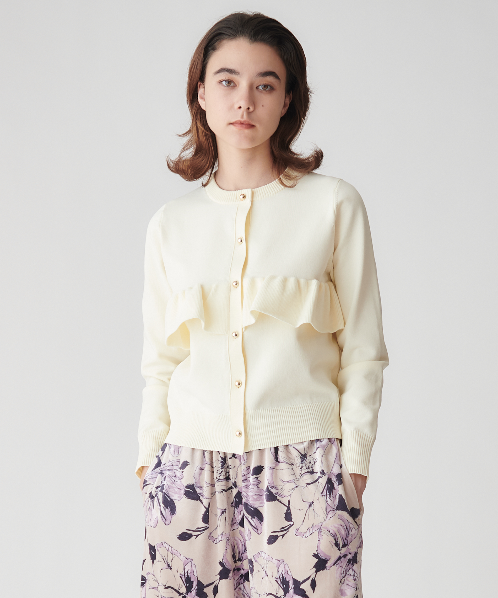 Lily by Risa フリルカーディガン/gray Lily by Risa フリルカーディガン/gray レディース