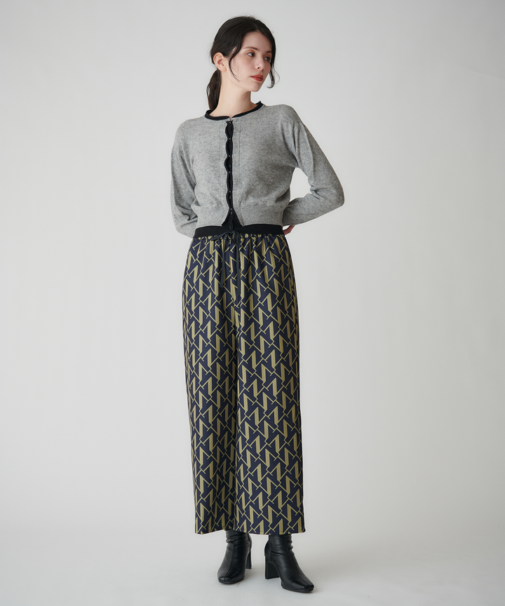 カーディガンレイヤードニット