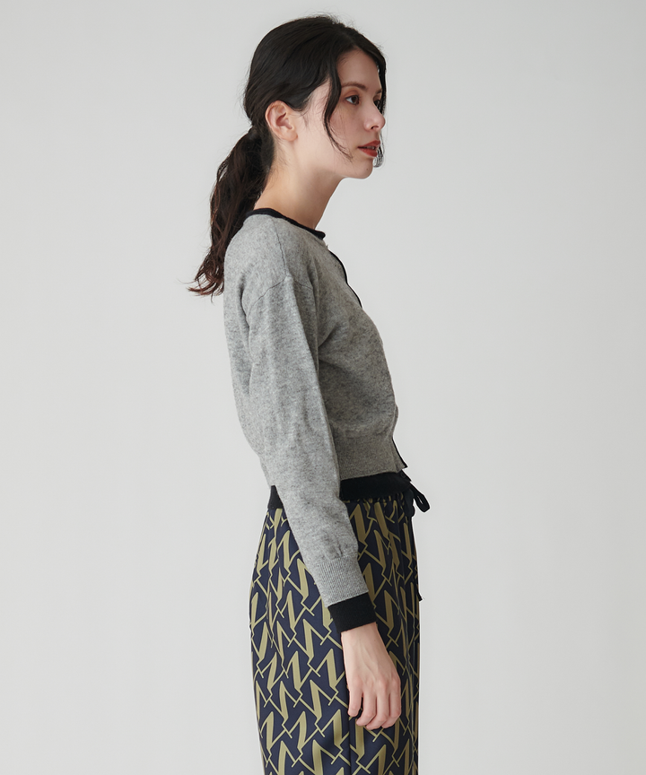 カーディガンレイヤードニット