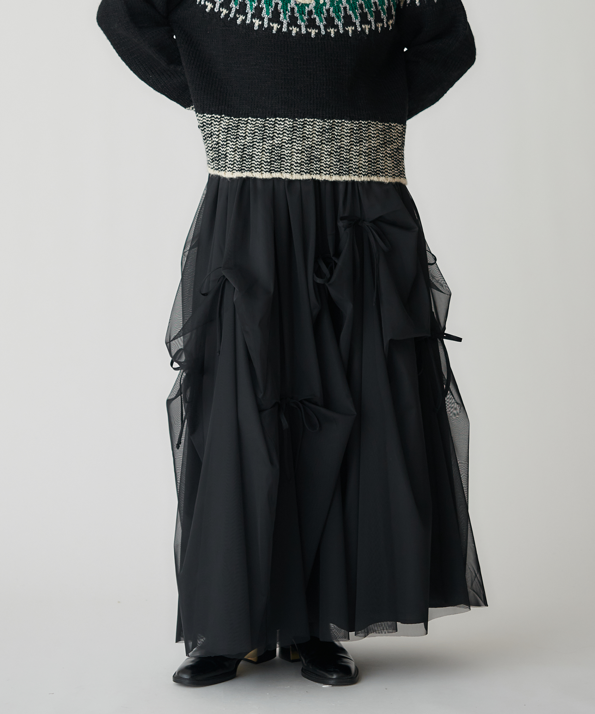 ランダムタックチュールスカート – FACE SANS FARD