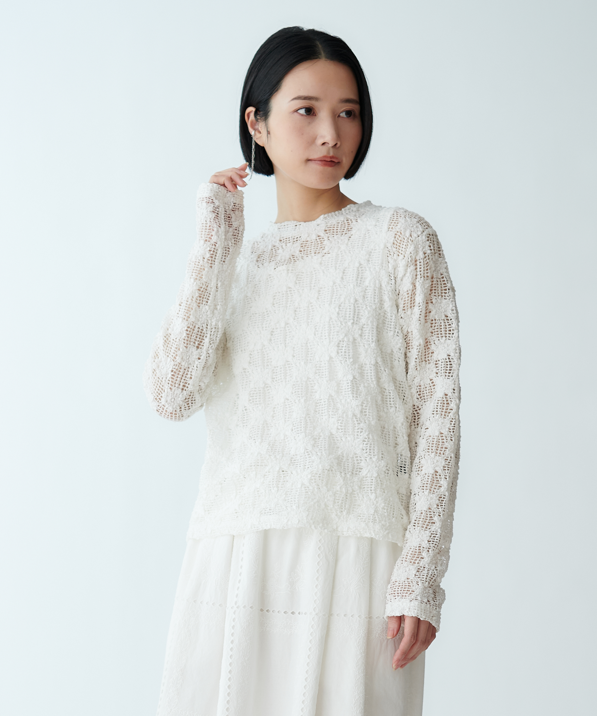 OHGA LACE CUT レースカットソー レースカットソー – FACE SANS FARD