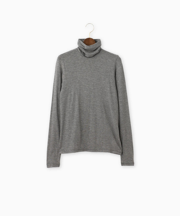 ボーダータートルネックトップス