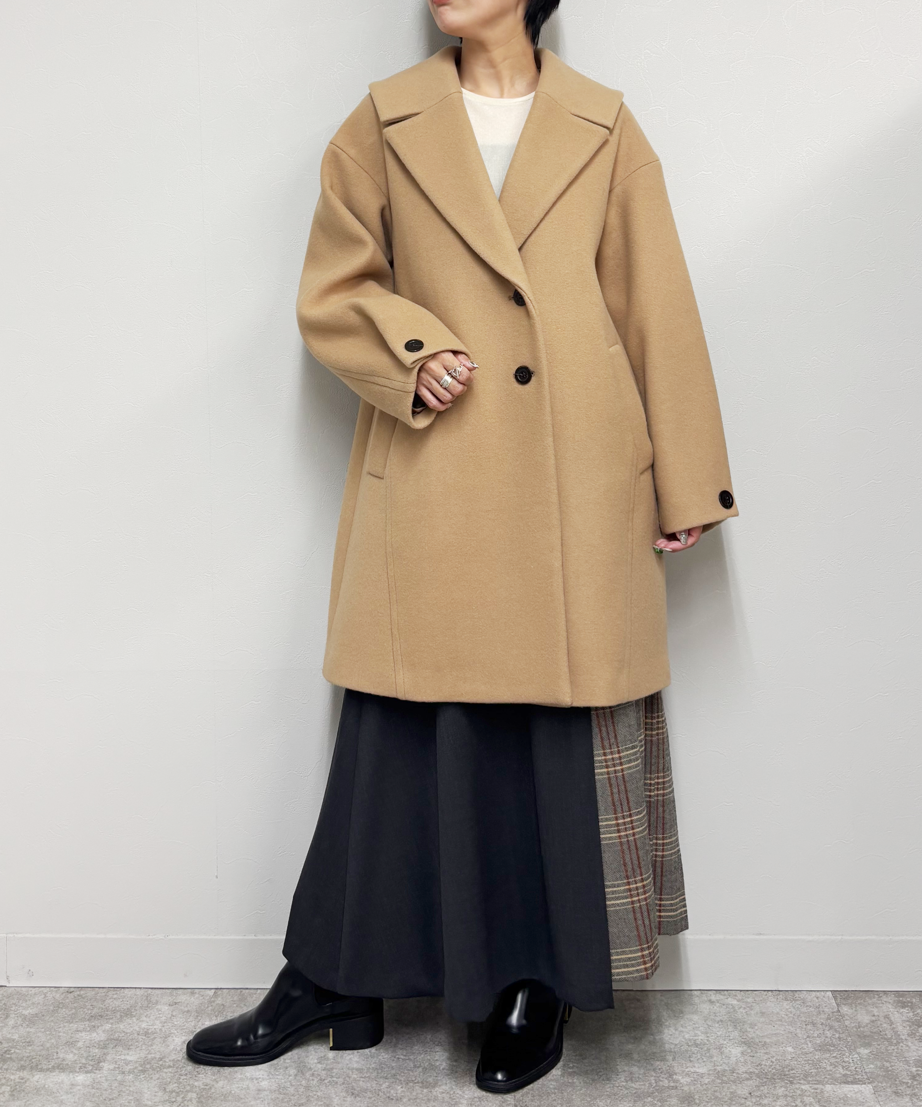 ウールメルトンレディライクコート – FACE SANS FARD