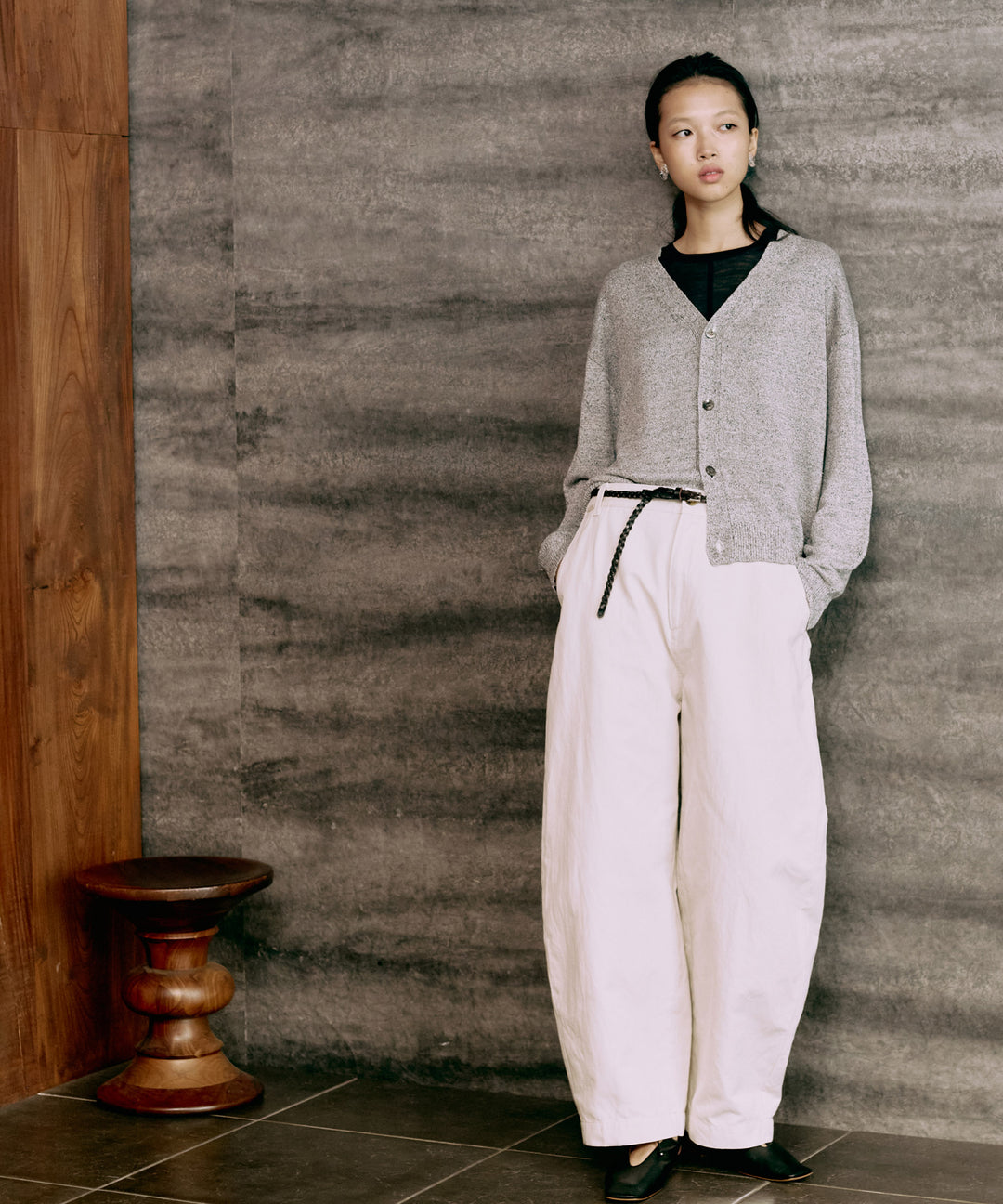 ミックスリネンカーディガン