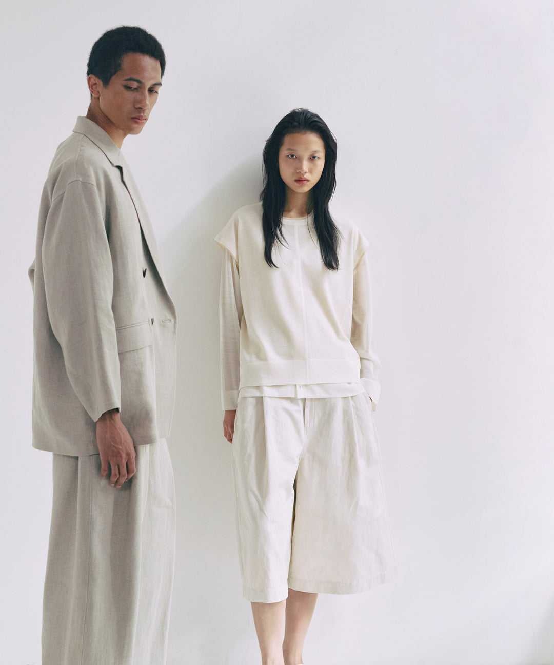 リネンワイドパンツ