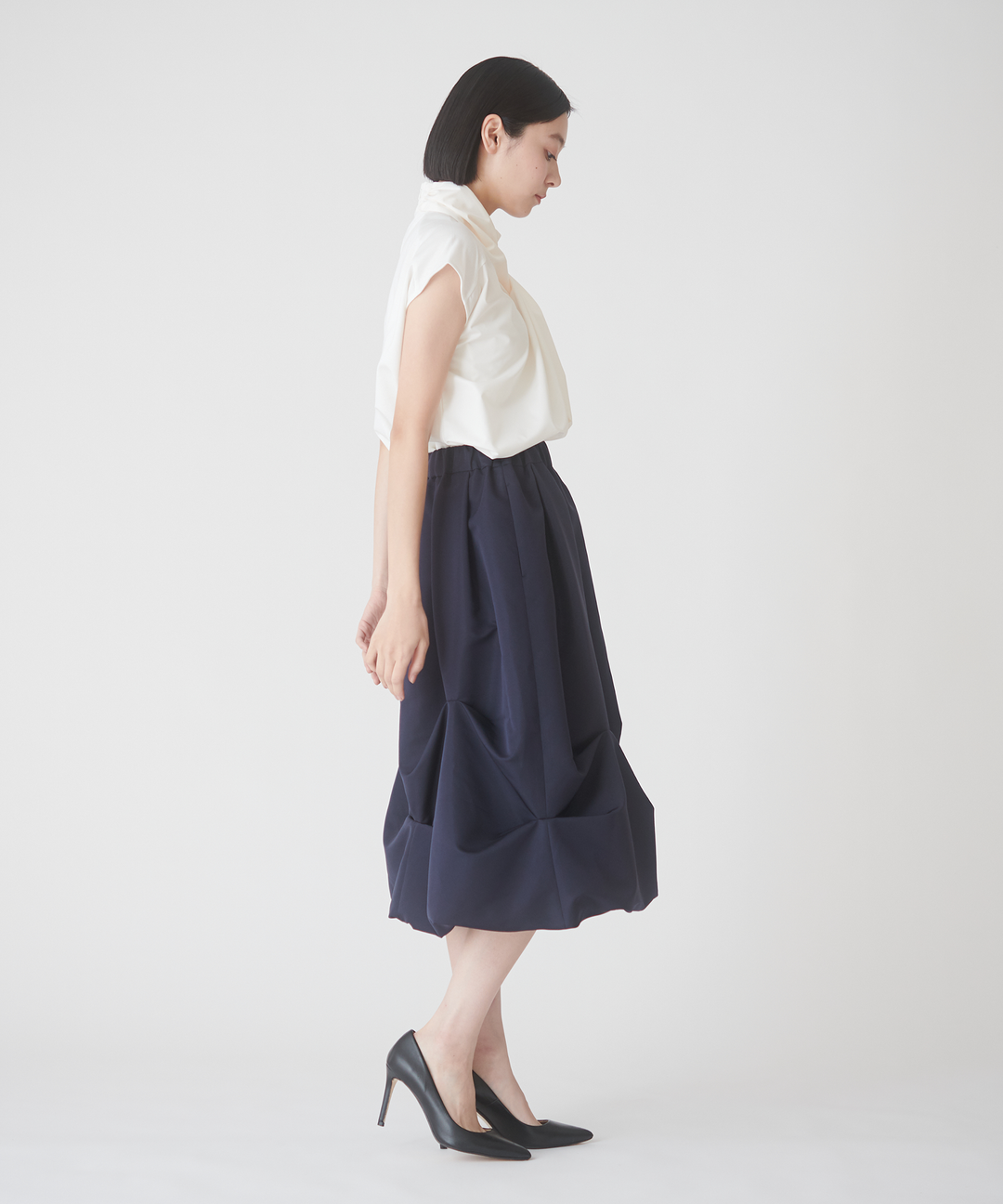 【BEATRICE NAVY】タックデザインスカート