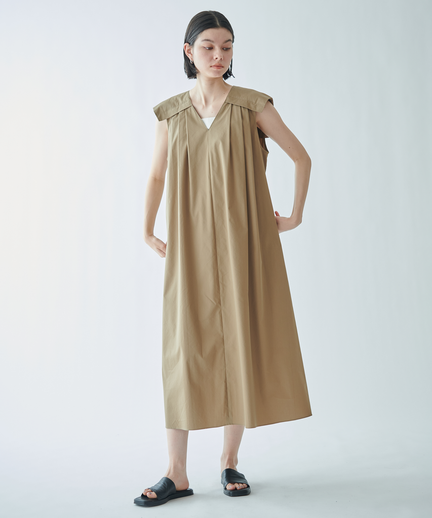 Robolite & Co. グリーン ノースリーブワンピース 強撚ジャージー ボタニカル柄 ノースリーブ ワンピース 通販