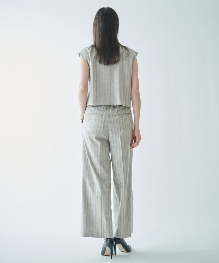 【予約商品】ストライプワイドパンツ 【予約商品】ストライプワイドパンツ