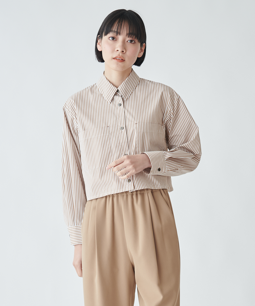 ストライプショートシャツ – FACE SANS FARD