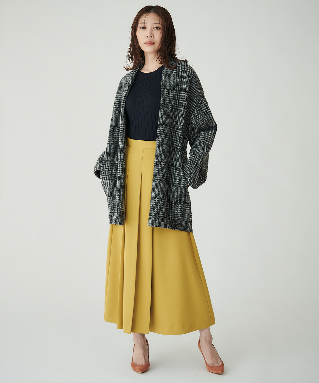 アシンメトリータックスカート – FACE SANS FARD アシンメトリータックスカート – FACE SANS FARD