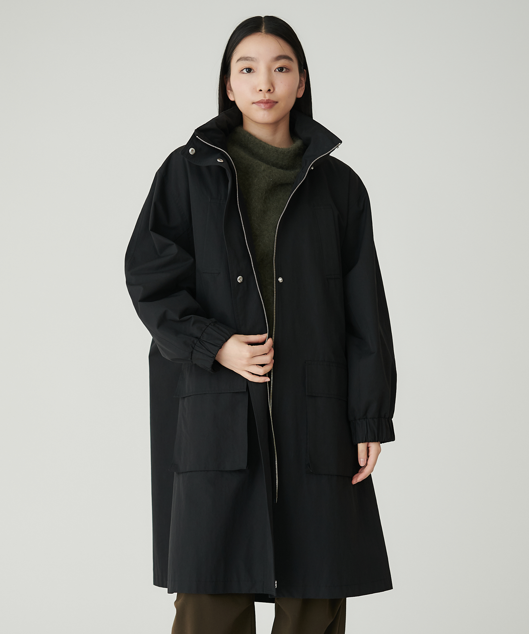 Y's LQ ブラック フード付きロングコート L Y's LQ ブラック フード Y's LQ ブラック フード付きロングコート L Y's LQ ブラック フード