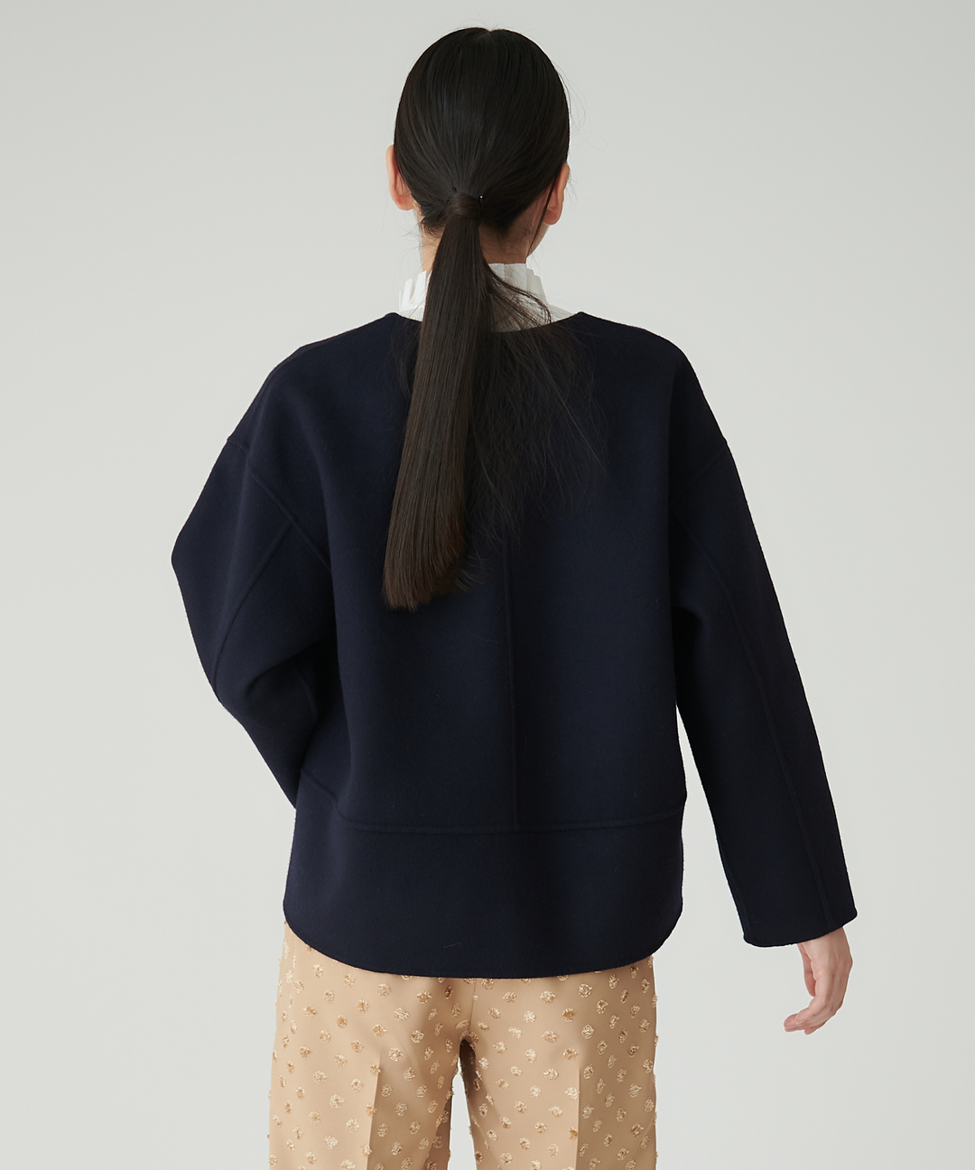 ノーカラーコクーンジャケット – FACE SANS FARD ノーカラーコクーンジャケット – FACE SANS FARD