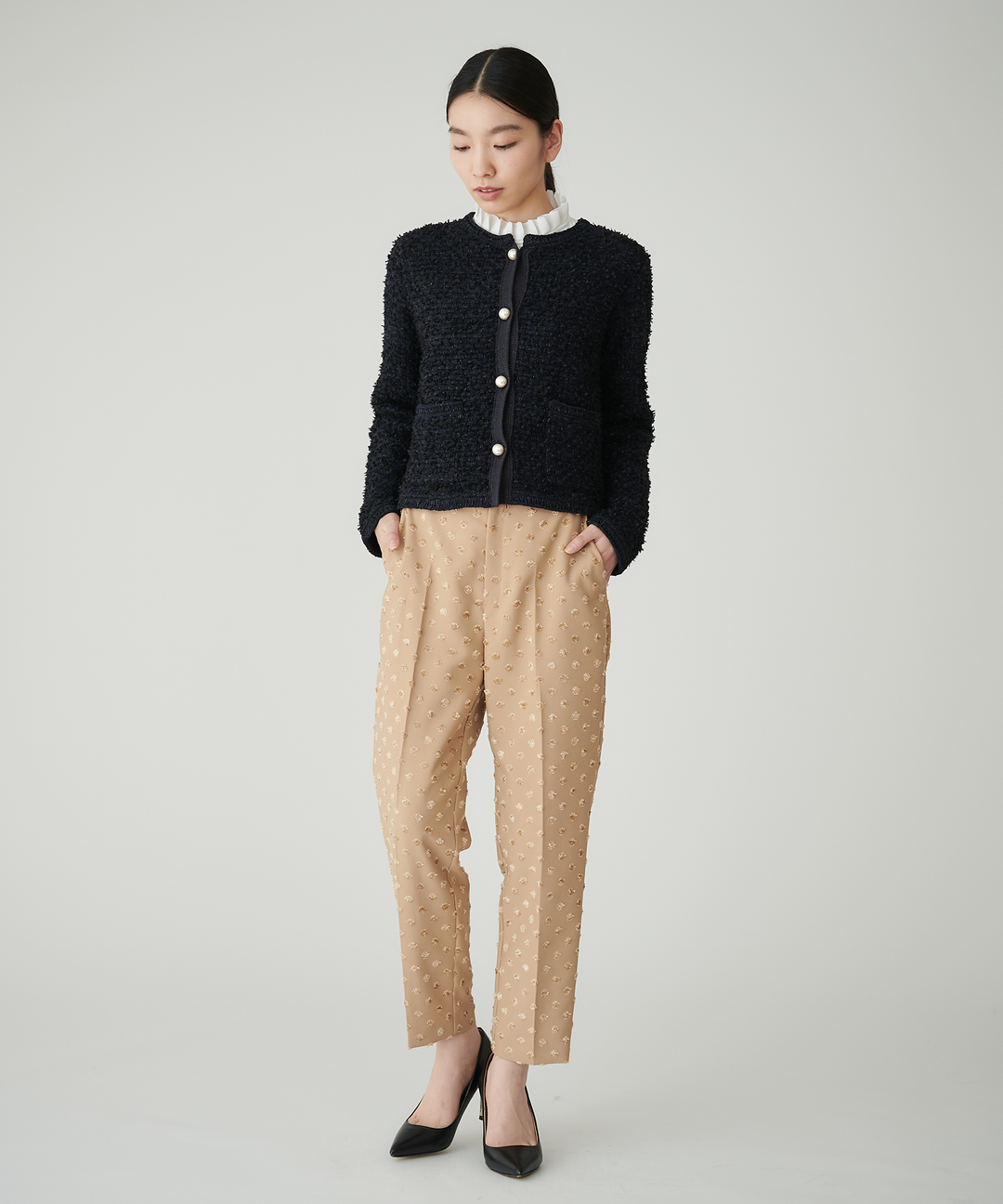 ドット柄テーパードパンツ – FACE SANS FARD ドット柄テーパードパンツ – FACE SANS FARD