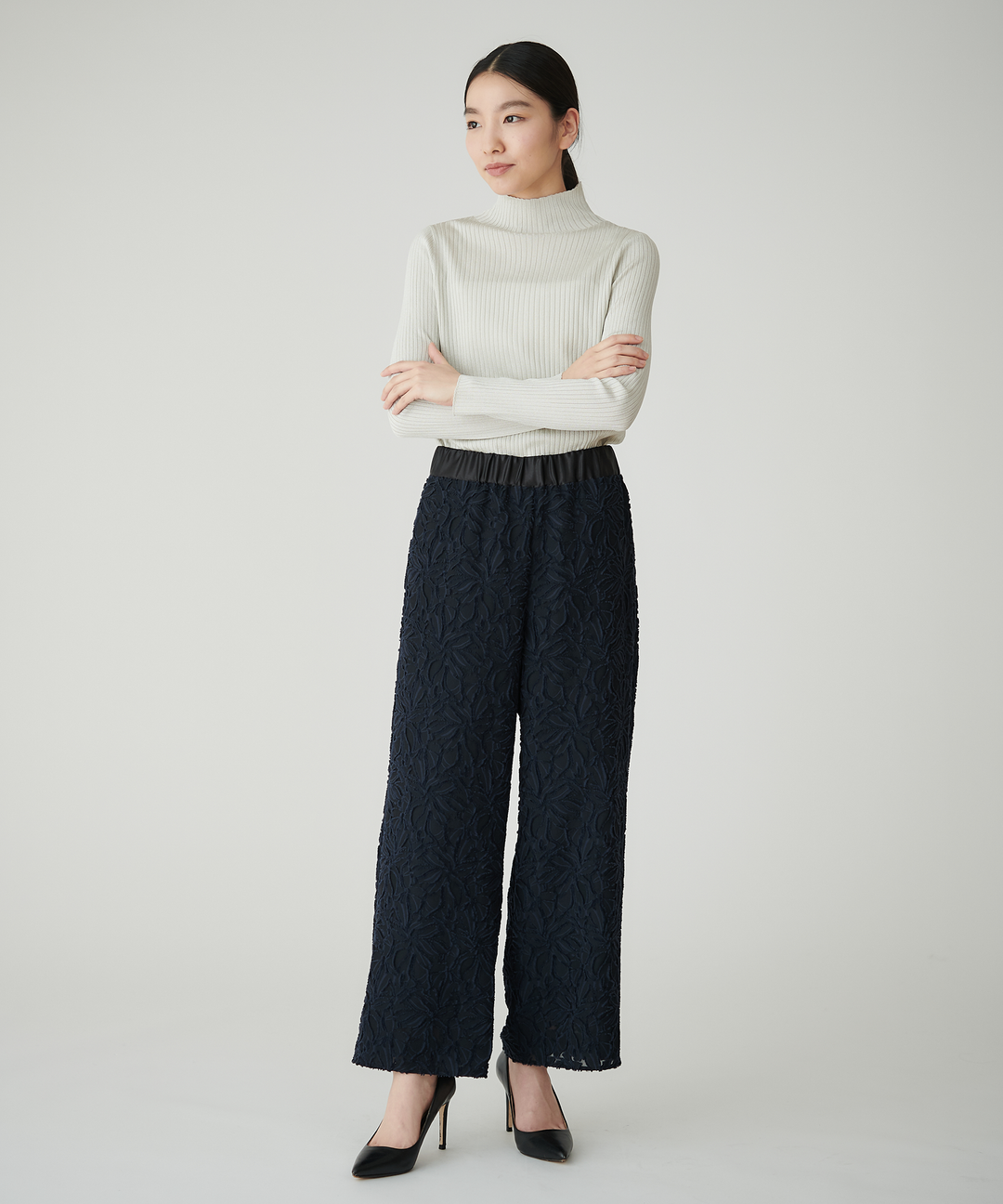 フラワーカットジャガードパンツ – FACE SANS FARD フラワーカットジャガードパンツ – FACE SANS FARD