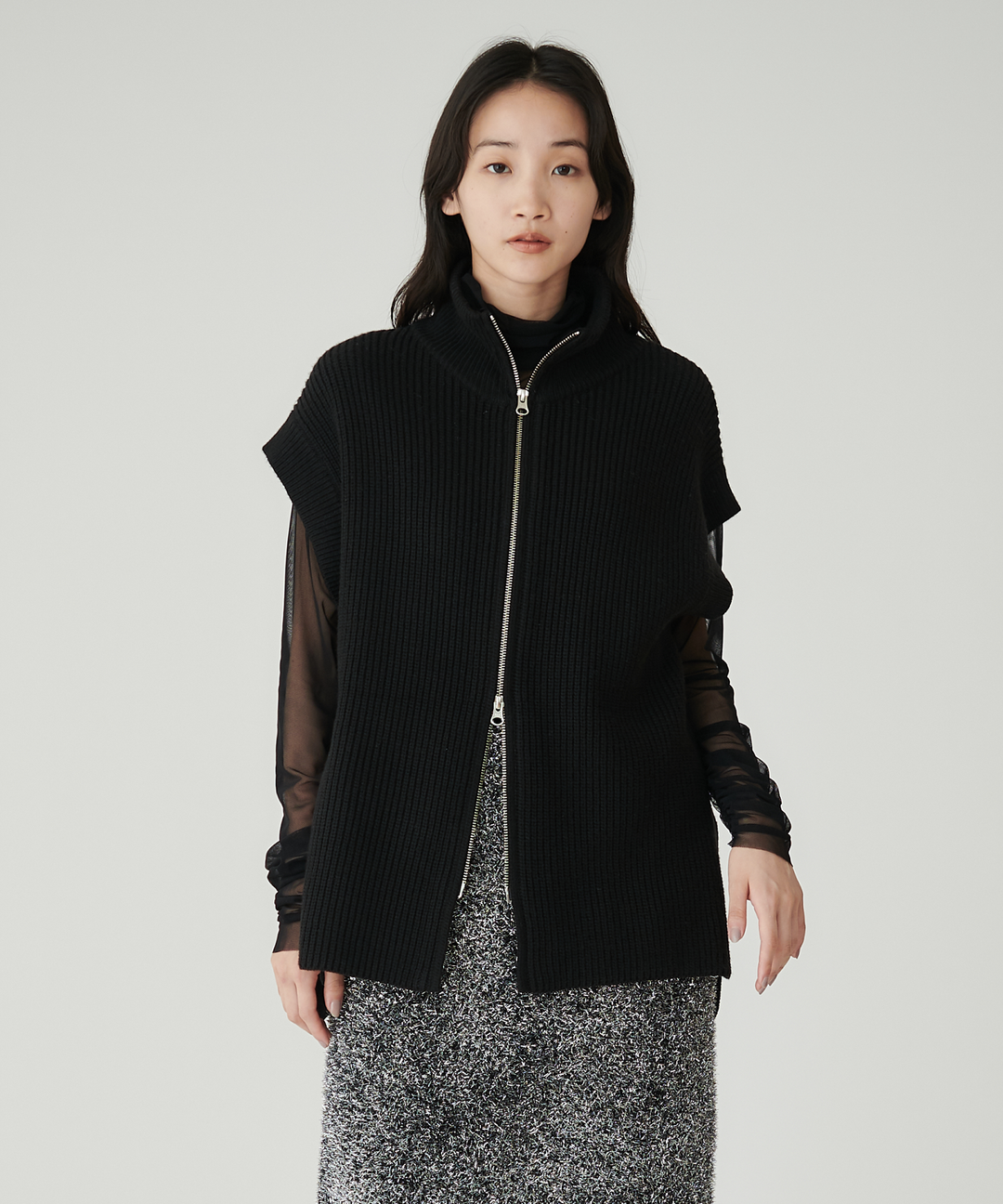 ロングハイネックジレ – FACE SANS FARD ロングハイネックジレ – FACE SANS FARD