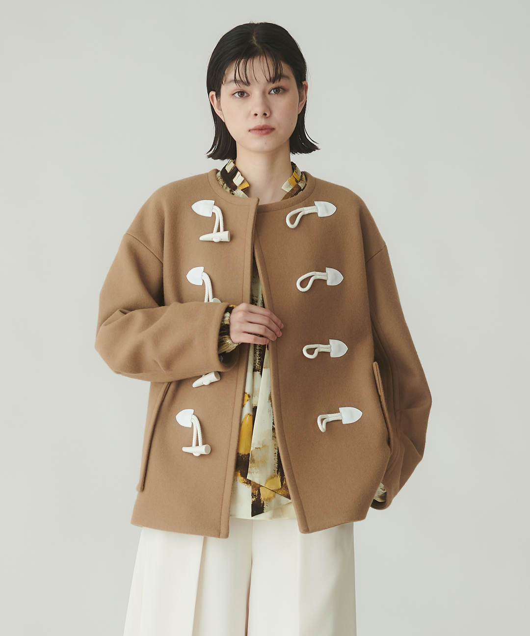 ノーカラーダッフルコート – FACE SANS FARD ノーカラーダッフルコート – FACE SANS FARD