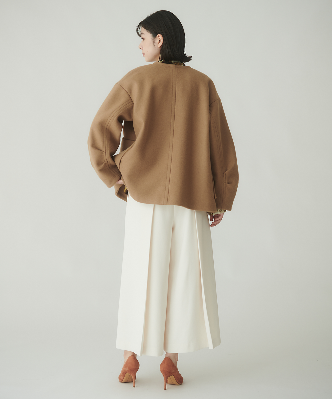 ノーカラーダッフルコート – FACE SANS FARD ノーカラーダッフルコート – FACE SANS FARD