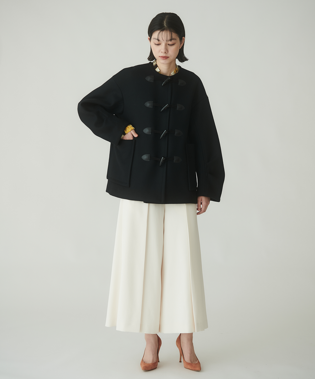 ノーカラーダッフルコート – FACE SANS FARD ノーカラーダッフルコート – FACE SANS FARD