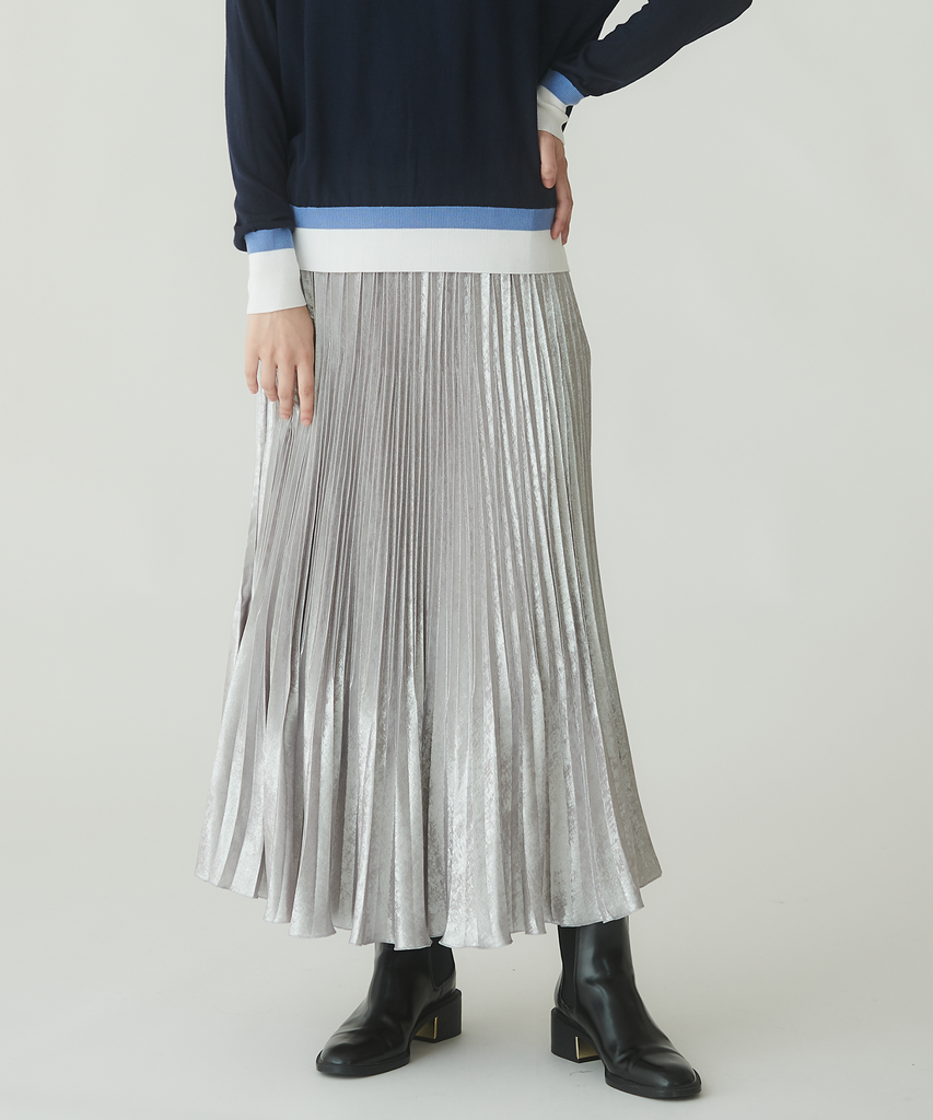 Amian House プリーツスカート ロング 白 グレー 黒 ブラウン