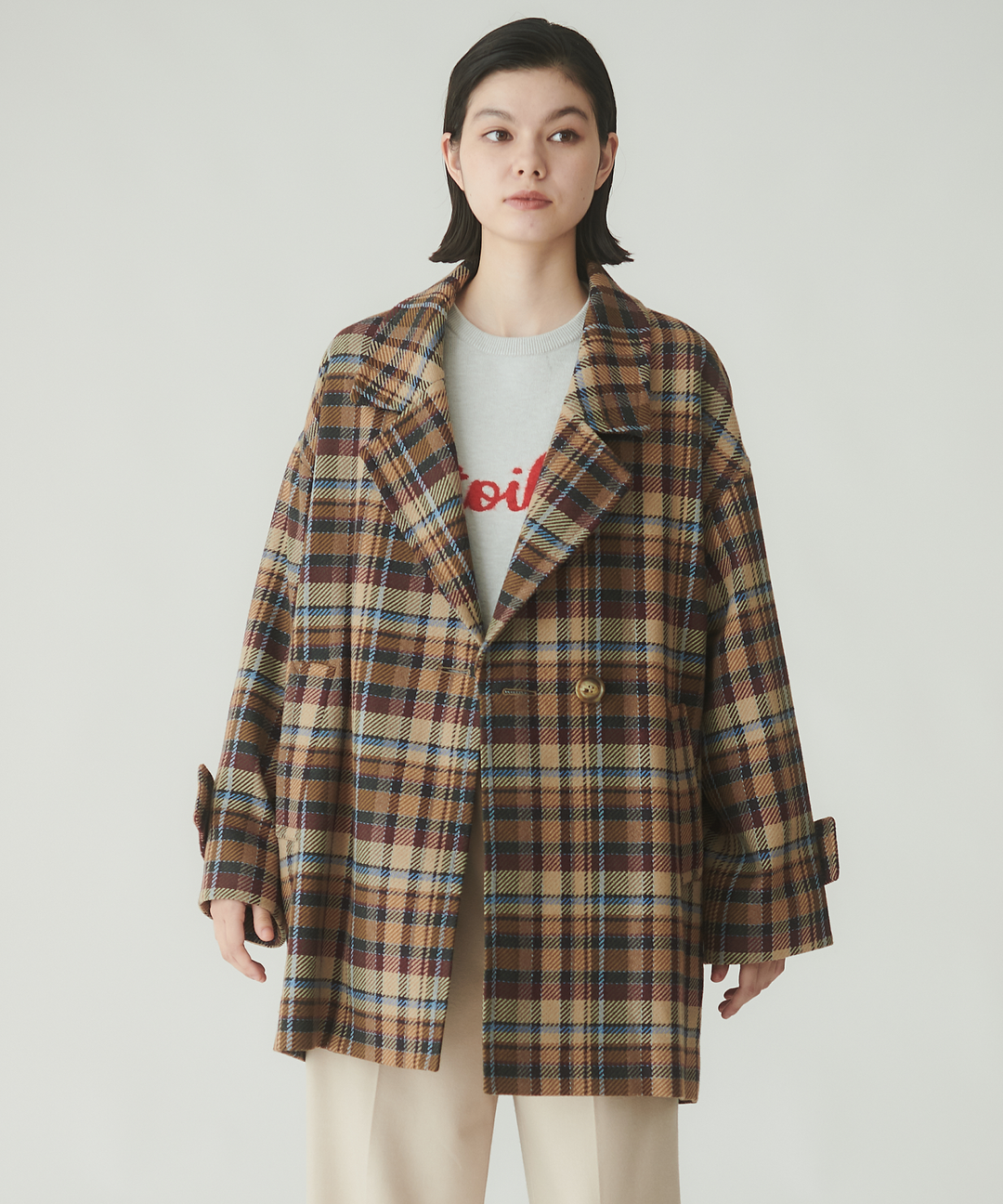 blate チェックニュアンスシャツコート 即納・チェック blate チェックニュアンスシャツコート 即納・チェック