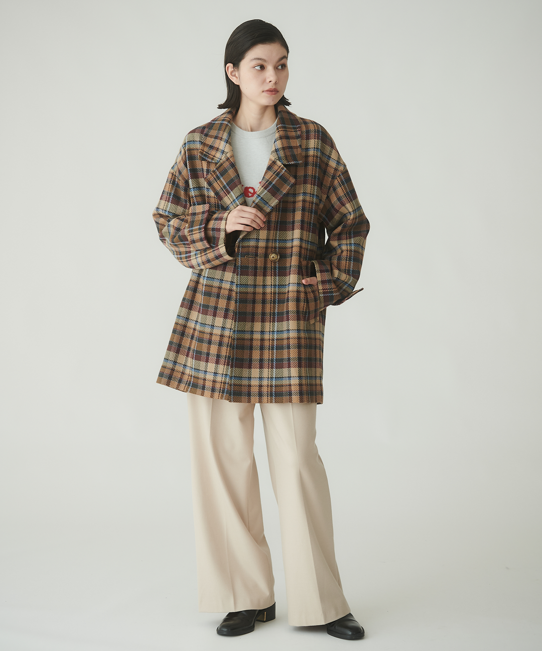 チェックコート – FACE SANS FARD チェックコート – FACE SANS FARD