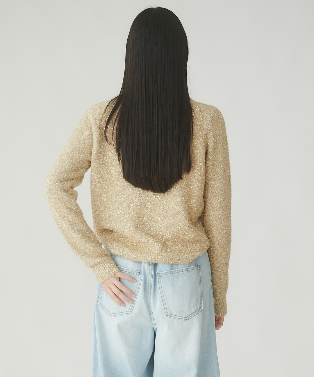 guuuYLÈVE イレーヴ ラメ糸シャギーニットカーディガン 未使用 guuuYLÈVE イレーヴ ラメ糸シャギーニットカーディガン 未使用