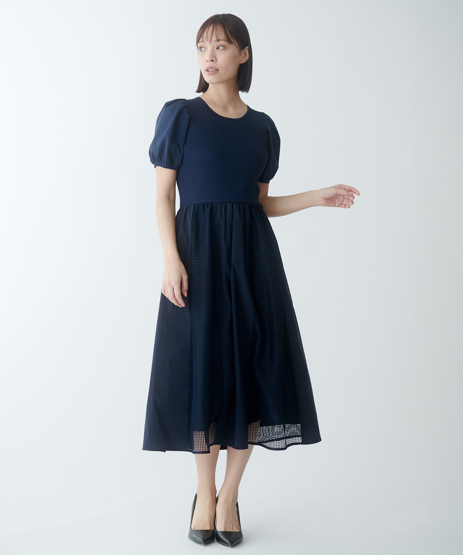 メッシュレースドッキングワンピース – FACE SANS FARD メッシュレースドッキングワンピース – FACE SANS FARD