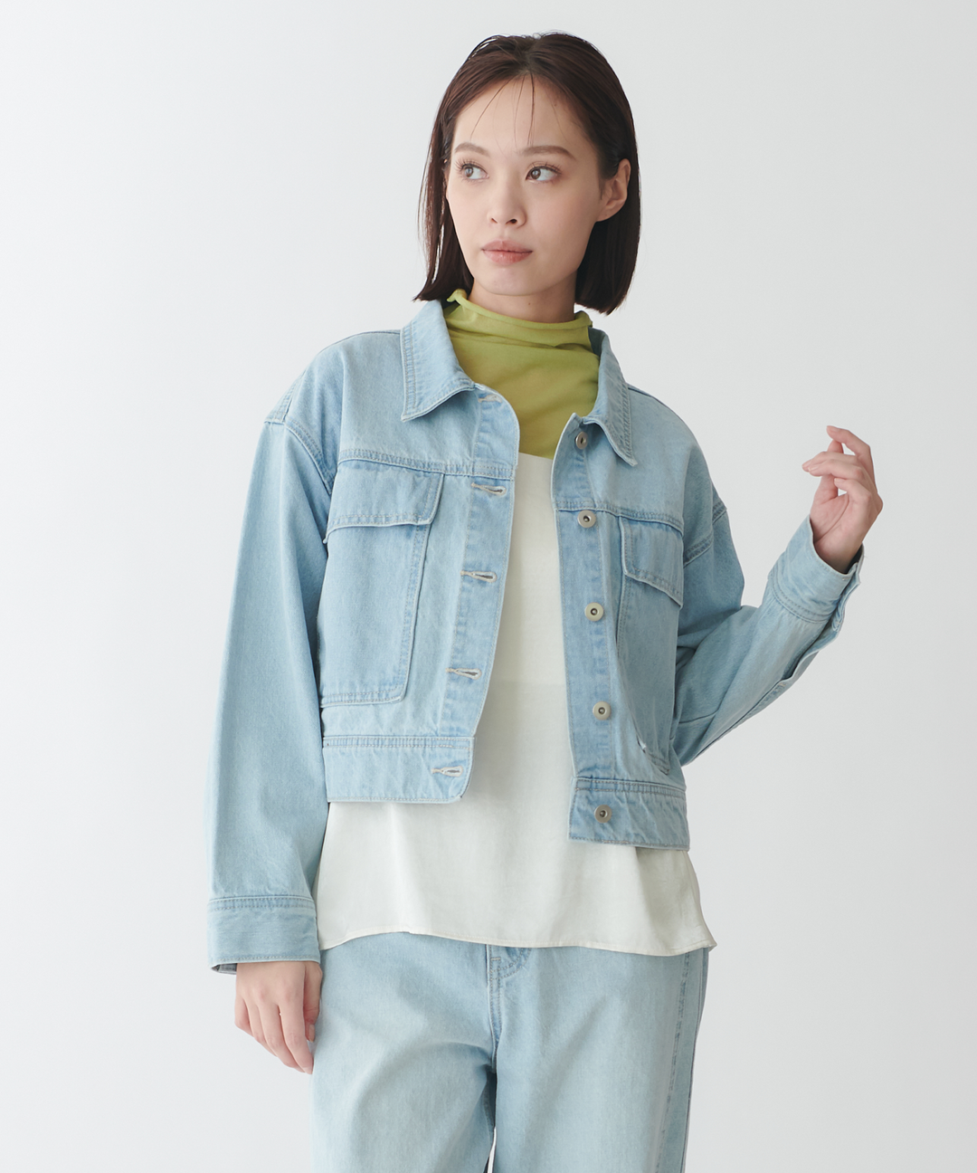 ルーズフィットデニムボレロジャケット デニムオーバージャケット – FACE SANS FARD