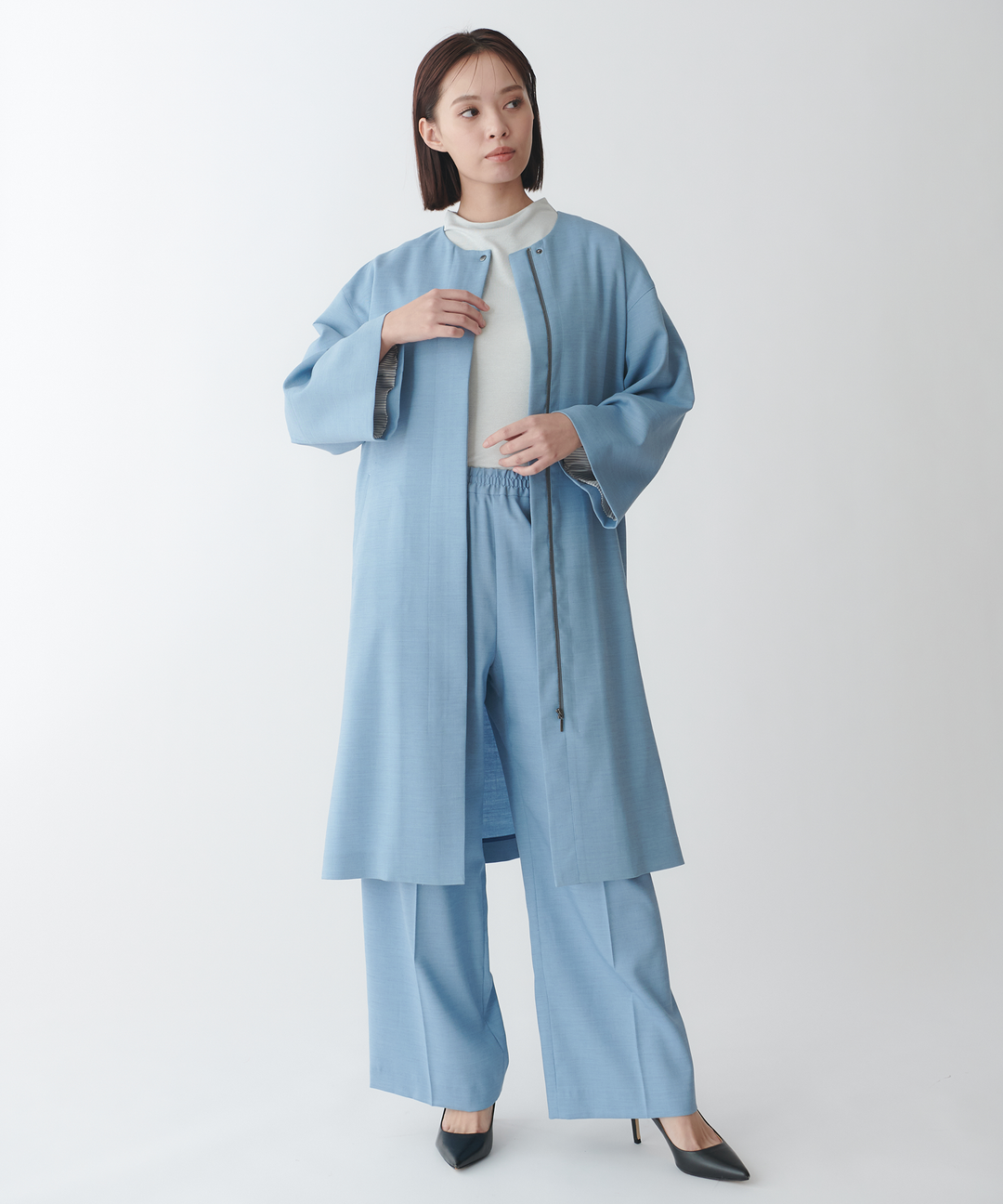ノーカラースプリングコート – FACE SANS FARD ノーカラースプリングコート – FACE SANS FARD