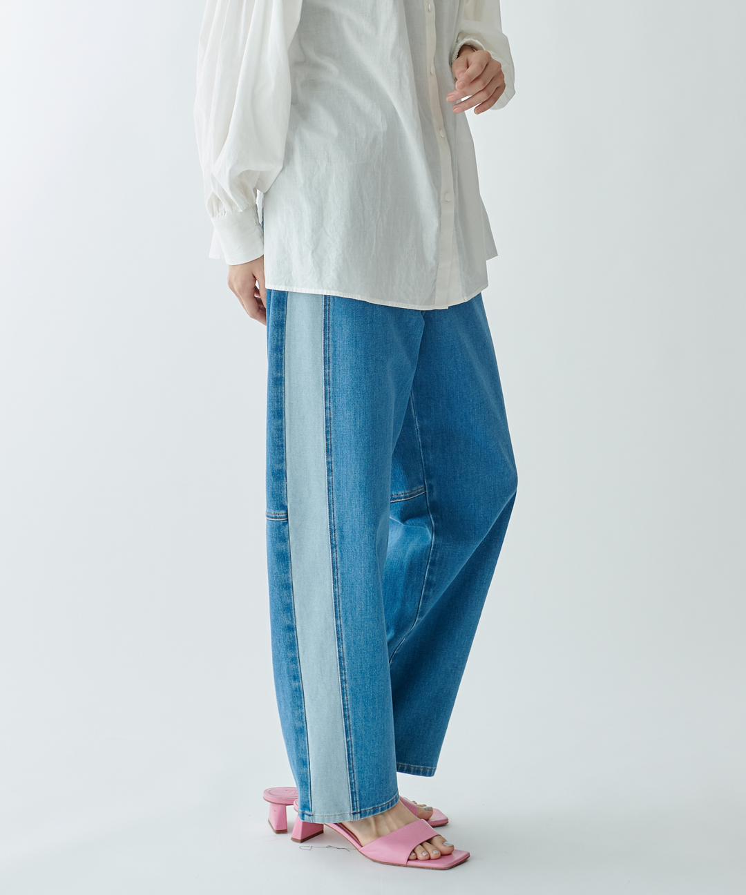 配色ラインデニムパンツ – FACE SANS FARD 配色ラインデニムパンツ – FACE SANS FARD