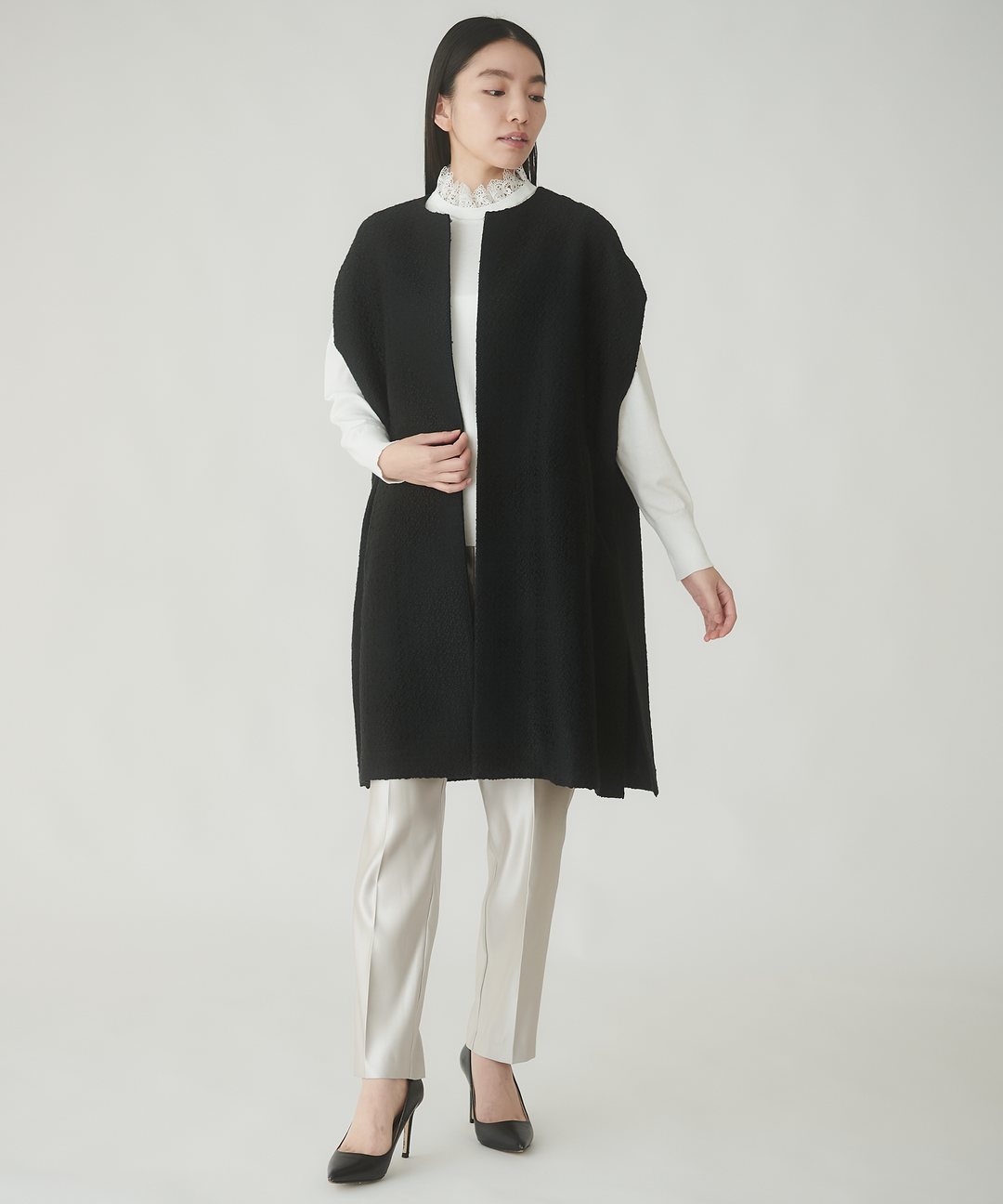 ツイードロングジレ – FACE SANS FARD ツイードロングジレ – FACE SANS FARD