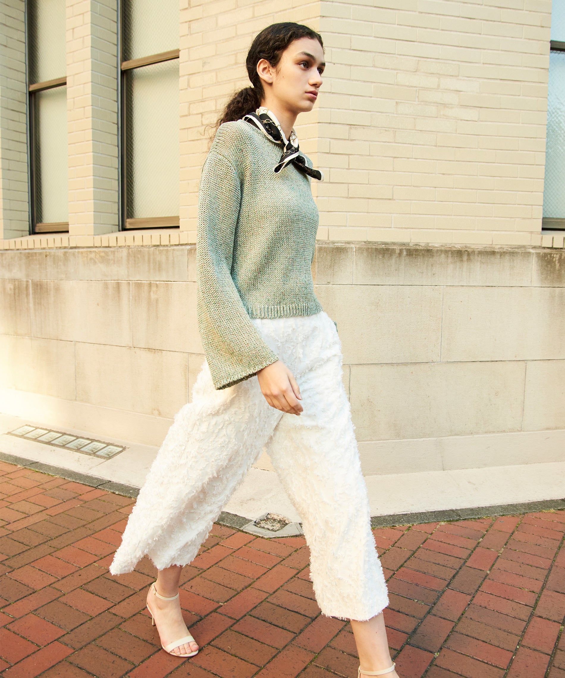 カットジャガードワイドパンツ – FACE SANS FARD