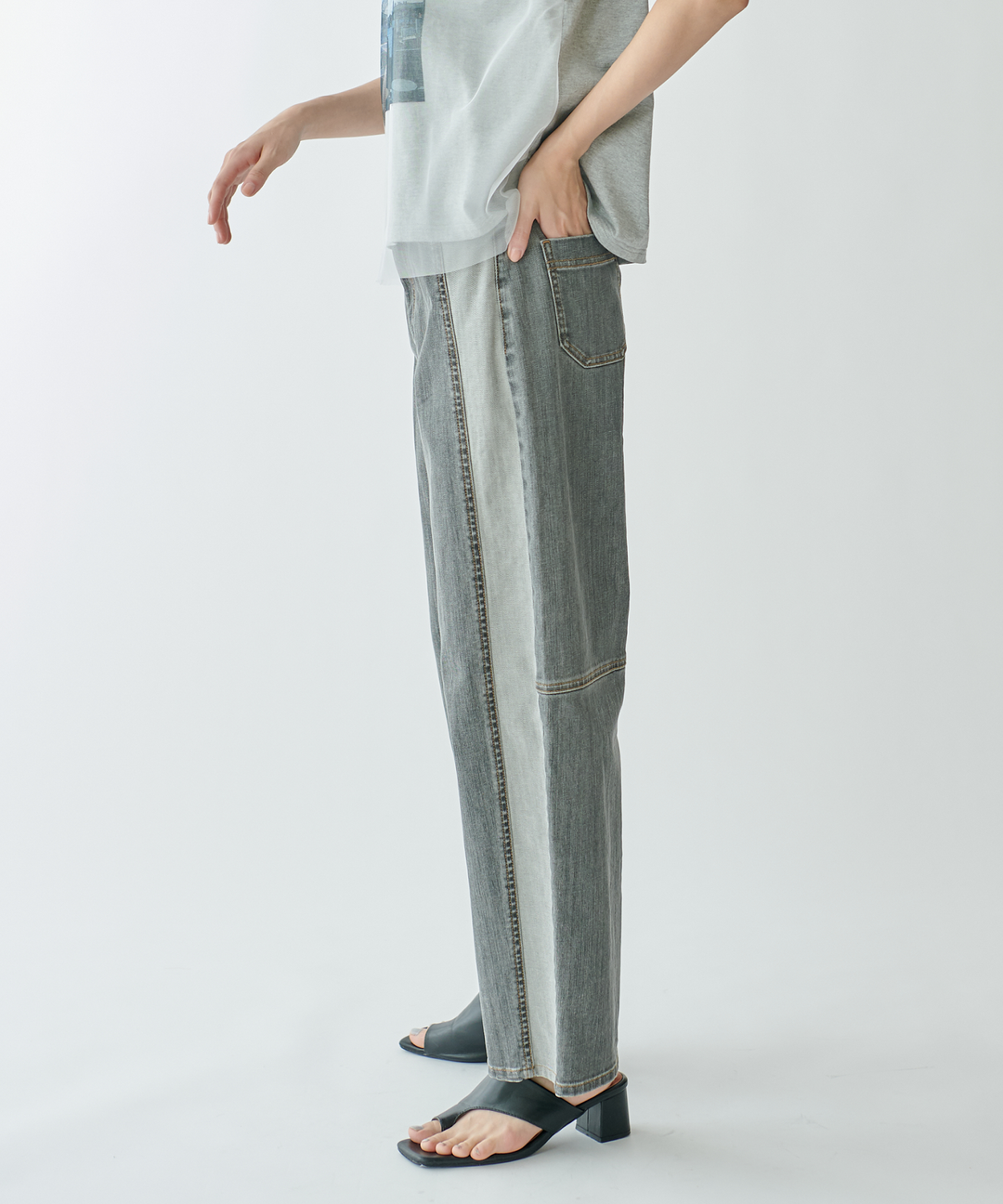配色ラインデニムパンツ – FACE SANS FARD 配色ラインデニムパンツ – FACE SANS FARD