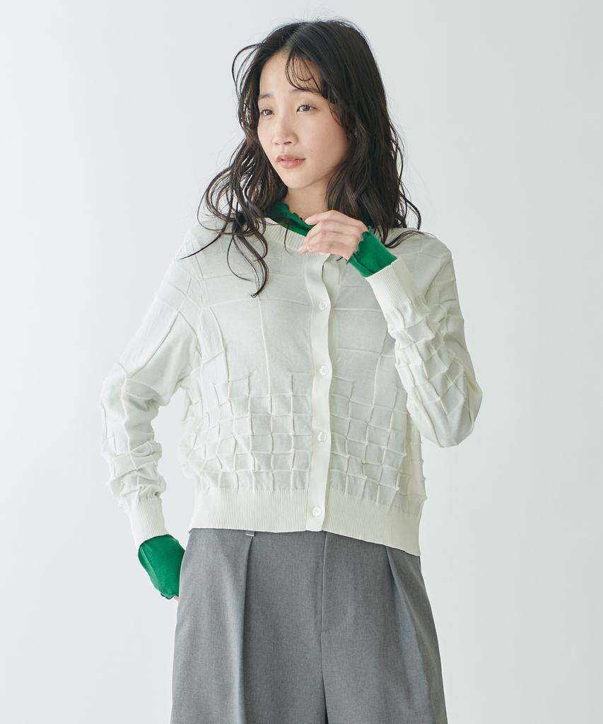 【新品タグ付き】【ファスサンファール】ミランカ　メッシュ　カーディガン 新品タグ付き】【ファスサンファール】ミランカ メッシュ