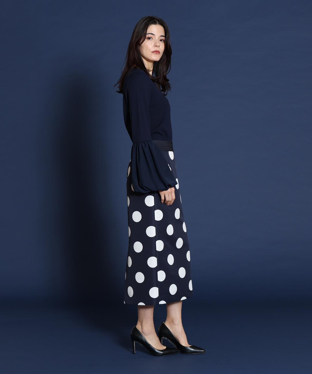 【お気にいる】 – NAVY】ドットスカート BEATRICE FACE FARD SANS スカート