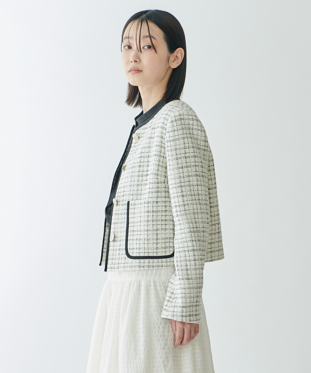 配色パイピングツイードジャケット – FACE SANS FARD 配色パイピングツイードジャケット – FACE SANS FARD