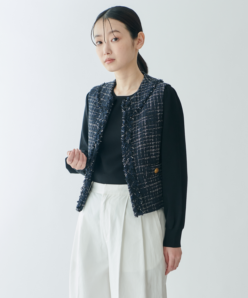 ツイードフリンジベスト – FACE SANS FARD ツイードフリンジベスト – FACE SANS FARD