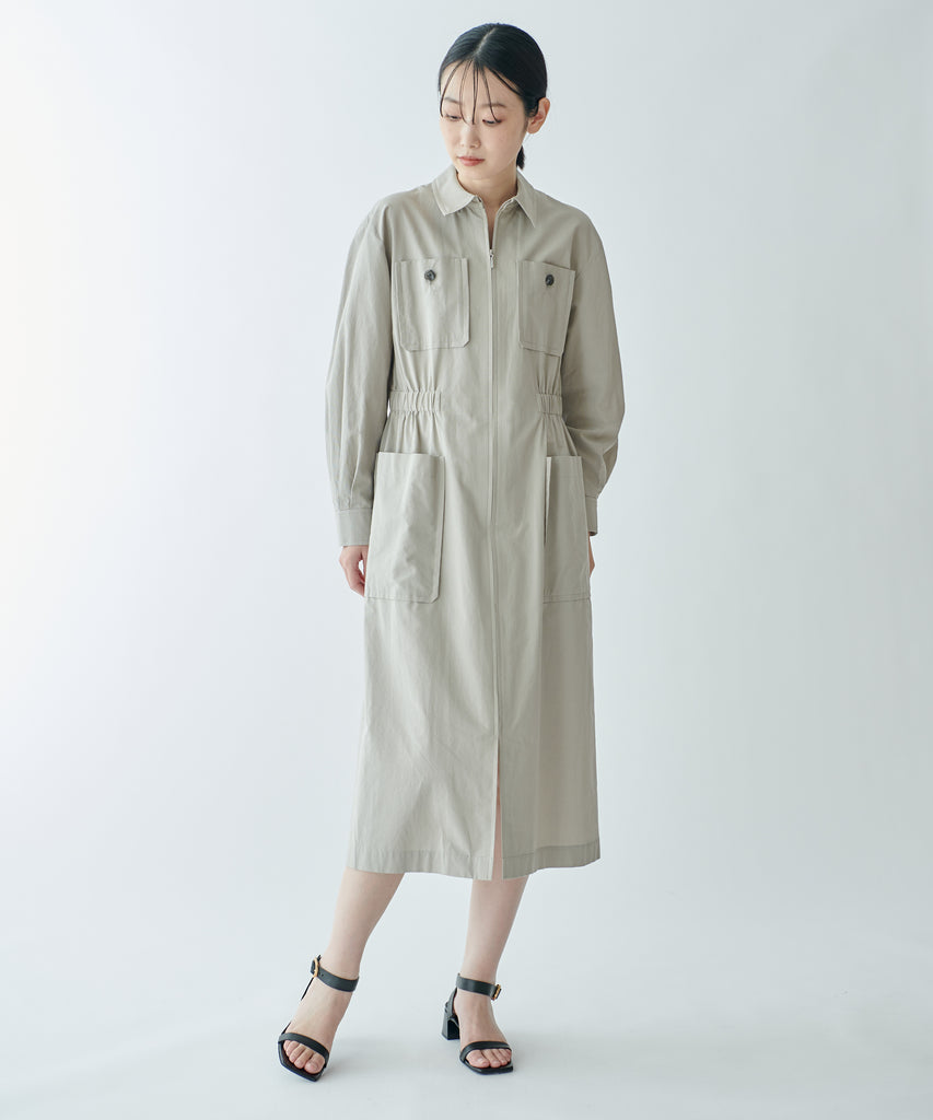 美品 FENDI 23SSチェストFFロゴ ベルテッド シャツワンピース w300_Z64.jpg