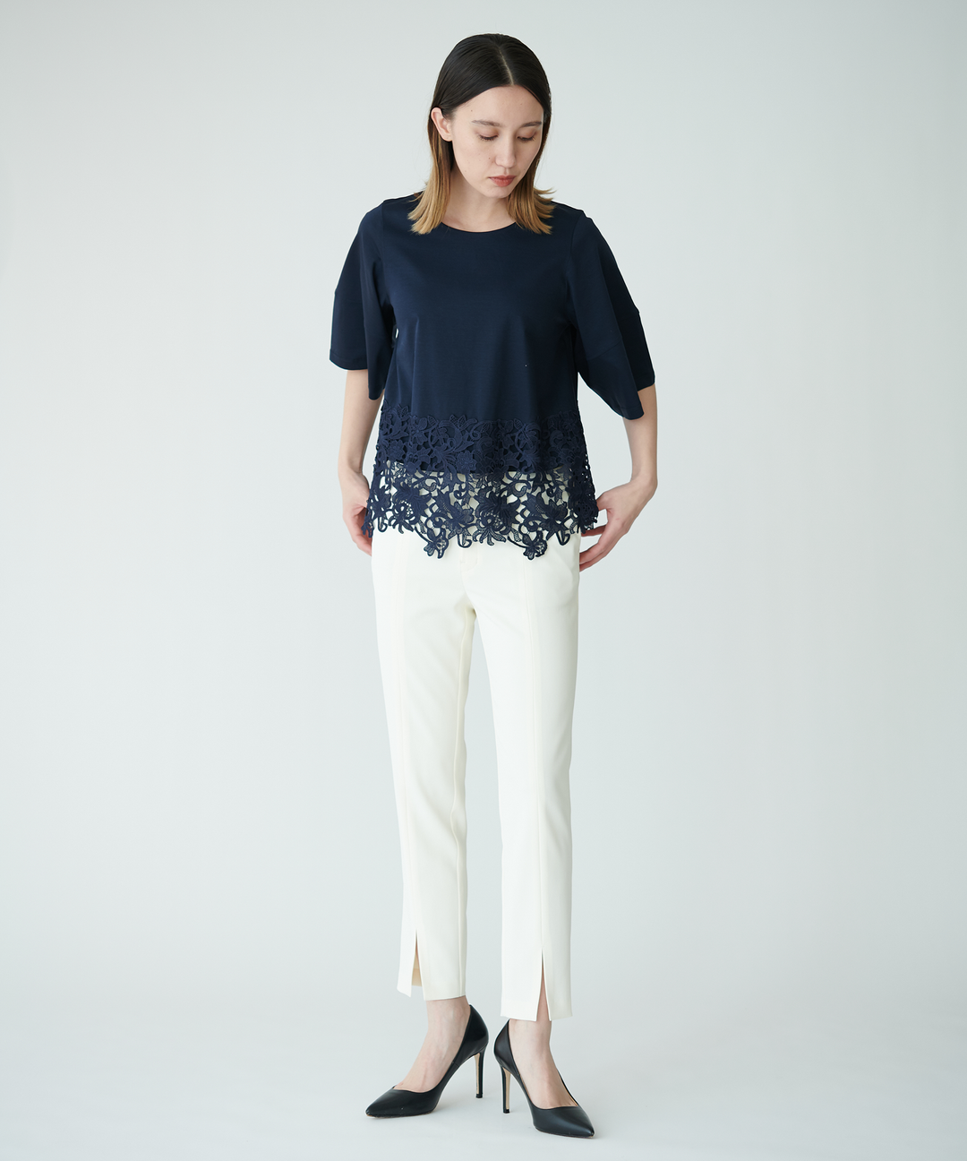 裾レースドッキングトップス – FACE SANS FARD 裾レースドッキングトップス – FACE SANS FARD