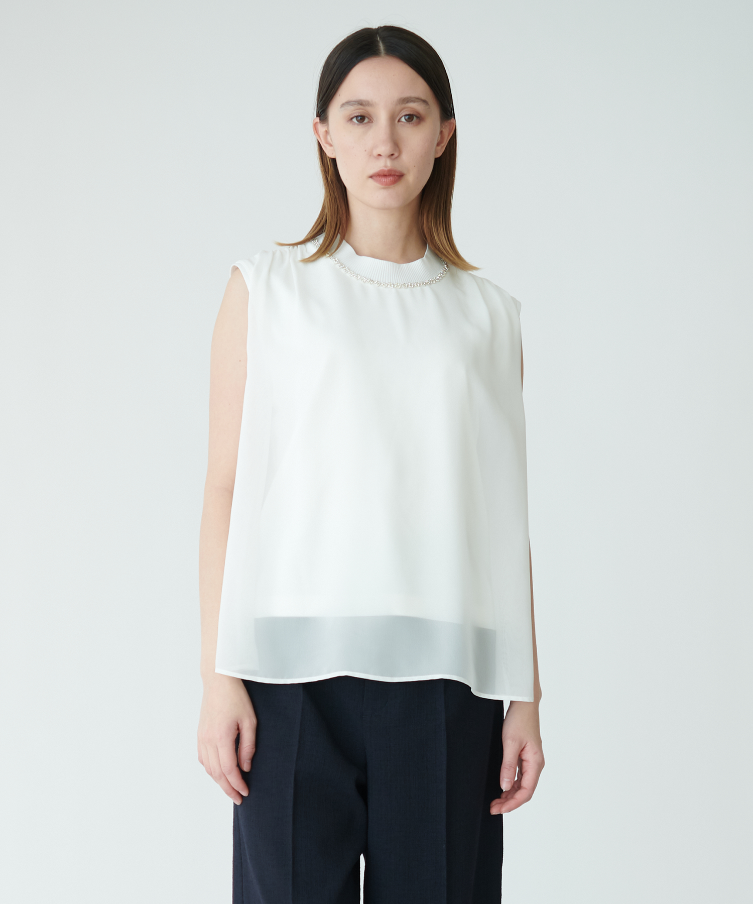 ラインストーンノースリーブトップス – FACE SANS FARD ラインストーンノースリーブトップス – FACE SANS FARD