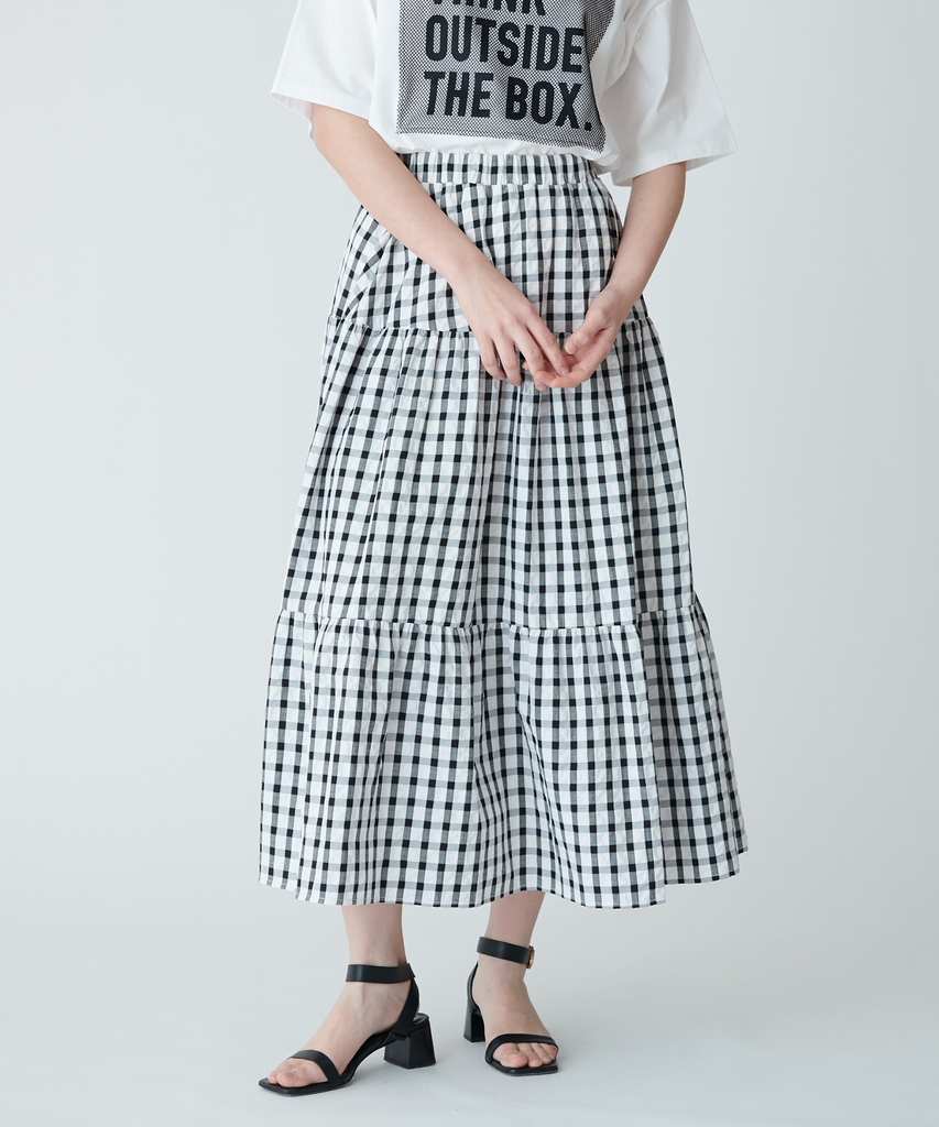 チェックティアードスカート – FACE SANS FARD