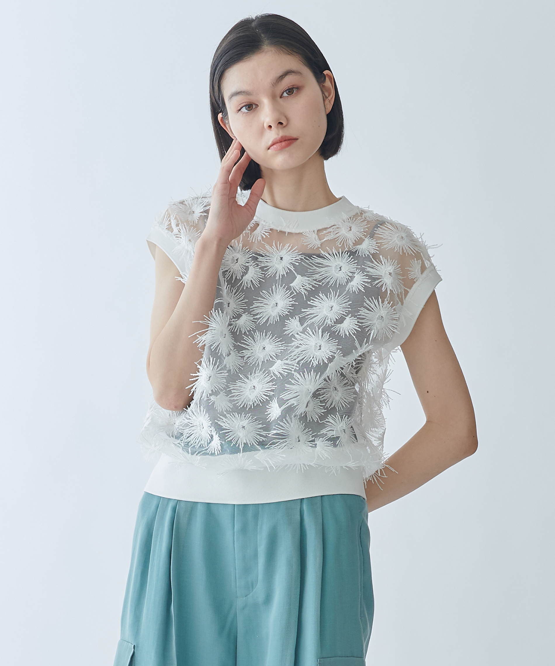 Zimmermann 花柄シースルートップス